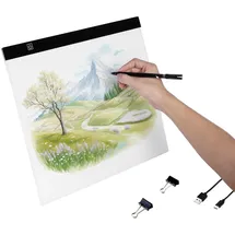 Vevor Leuchttafel B4 LED Leuchtpad ultradünne tragbare Leuchtbox USB-betrieben Schwarz