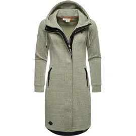 Ragwear Damen, Leichter Sweat Übergangsmantel lang windabweisend mit Kapuze Letti Long Olive Gr. XS - XS