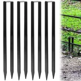 QWORK® 4 Stück Bodenanker für Rosenbogen Set, 30 x 2,9 x 2,1 cm U-förmige Rosenbogen Metall, Erdspieße, für Gärten, Rasenflächen