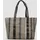 s.Oliver Gestreifter Jacquard-Shopper Baumwolle/Synthetik Bunt/Schwarz