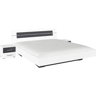 Rauch Schlafzimmer-Set Burano weiß/graumetallic