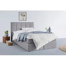 Home Affaire Boxbett HOME AFFAIRE "Ovalo", grau, B:154cm L:210cm, Komplettbetten, Boxspringbett, wahlweise mit Bettkasten, in H2, H3 & H4 erhältilich, Topseller