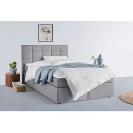 Home Affaire Boxbett HOME AFFAIRE "Ovalo", grau, B:154cm L:210cm, Komplettbetten, Boxspringbett, wahlweise mit Bettkasten, in H2, H3 & H4 erhältilich, Topseller
