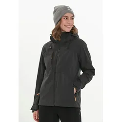 Outdoorjacke WHISTLER "Downey", Damen, Gr. 40, schwarz, 65% Polyester, 35% Baumwolle, unifarben, sportlich, normal, hoch geschlossener Ausschnitt, Langarm, Jacken, mit getapten Nähten