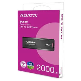 A-Data SC610 2 TB USB 3.2 Gen 2 Schwarz