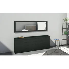 borchardt Möbel Spiegel BORCHARDT MÖBEL "Panama", schwarz (schwarz matt), B:60cm H:200cm T:2cm, Glas, Spiegel, Rahmen