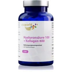 Vita World Hyaluronsäure 100 + kollagen 400 Kapseln mit Kollagen 120 KAP