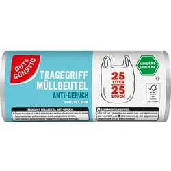 GUT&GÜNSTIG Müllbeutel ANTI-GERUCH 25,0 l transparent, 25 St.