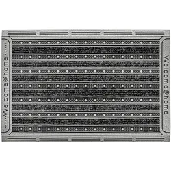 Fußmatte HOME2FASHION "GridClean HomeXL", grau, B:40cm H:10mm L:76cm, TPE-VC, Teppiche, Schmutzfangmatte, robust & strapazierfähig, In- und Outdoor geeignet