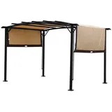 Rolipo Pavillon-Ersatzdach für 12x9 Fuß gebogene Pergola 366 x 274cm (Ohne Pavillon-Ständer), 490 x 217 cm, für Terrasse Balkon Garten,nur Ersatzdach