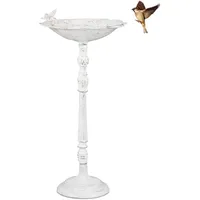 Relaxdays Vogeltränke 74,5 cm Weiß