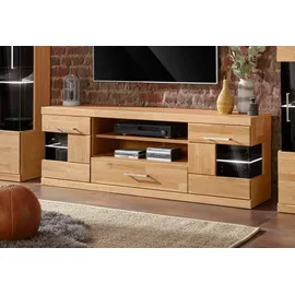 OTTO home Ribe Lowboard 160 cm 55 cm Braun Holzwerkstoff/Glas