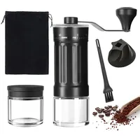 Kaffeemühle Manuell Externer Verstellbarer, Mini Manuelle Kaffeemühle mit 40 Einstellbaren Stufen, Hochpräzisen Keramik Kegelmahlwerk, Tragbare, für Home, Reise, Camping, Espresso, französische Presse