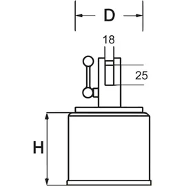 Fortis Topfmagnet mit Abdrückgewinde 70mm Fortis