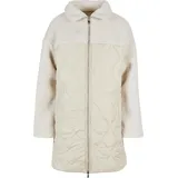 URBAN CLASSICS Oversized Sherpa Quilted Mantel Soft Seagrass / White Sand XS