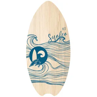 Tchibo - F2 Skim Board »Wood Surfer« - blau