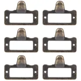 Ej.life - 6 Stück Bronze Etikettenhalter Metall Visitenkartenrahmen Schrank Schublade zieht Griff Dateinamenkartenhalter