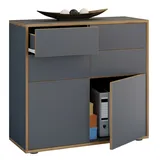 VCM Kommode Salia 100 x 74 x 32 cm Grau