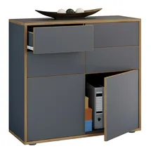 VCM Kommode Salia 100 x 74 x 32 cm Grau
