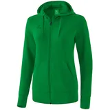 Erima Damen Basic Kapuzensweat Jacke, Smaragd, 42