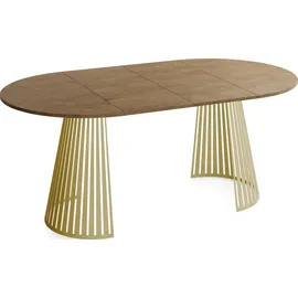 WFL GROUP Esstisch Rund 100 x 76 x 100 cm braun