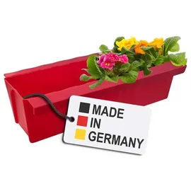 Buri Europaletten Blumenkasten 13,3 x 37,3 x 9,9 cm Rot