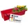 Buri Europaletten Blumenkasten 13,3 x 37,3 x 9,9 cm Rot