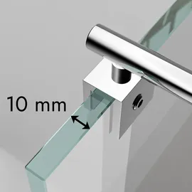 Bernstein Duschabtrennung Walk-In Nano Echtglas 10mm Klarglas
