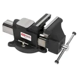 KS Tools 914.0145 – Werkbank-Schraubstock in Gebogenen, 125 mm – Tischschraubstock aus Gusseisen mit Stahlbacken – vielseitig einsetzbarer Boden – austauschbare Backen – Abstand bis 130 mm
