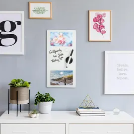 Relaxdays Glas-Magnetboard weiß