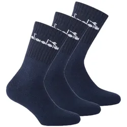Diadora Unisex Tennissocken - 3er Pack, Logo Dunkelblau 43-46