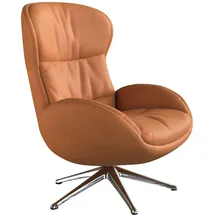 flexlux Relaxsessel Haze Leder 70 x 104 x 79 cm Braun drehbar