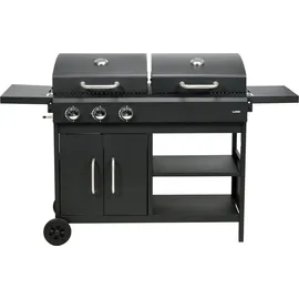 LUND Gasgrill und Holzkohlengrill 8,4kW schwarz