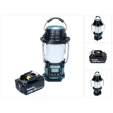 Makita DMR 056 G1 Akku Radio 18 V FM DAB+ mit Laterne 360° Taschenlampe IP65 + 1x Akku 6,0 Ah - ohne Ladegerät