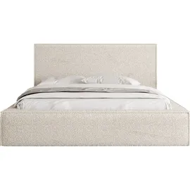 WFL GROUP Polsterbett Terra mit Bettkasten Beige Boucle 200x200 cm