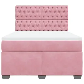 vidaXL Boxspringbett 140 x 200 cm Rosa