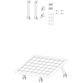 EnjoySolar Aluminium-Halterung für Solarpanel mit verstellbarem Neigungswinkel 10° - 30°