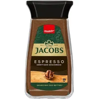 Jacobs Espresso löslicher Bohnenkaffee, Instant Kaffee, 100 g, für 56 Getränke