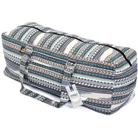 Bodhi ETHNO Collection: Yoga Kit Bag Ikat-Webstoff, schwarz-weiß-blau gemustert schwarz No Size