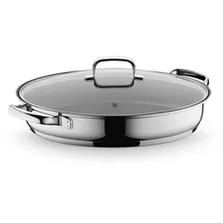 Gourmet-/Fischpfanne mit Glasdeckel, oval, 38 x 26 cm