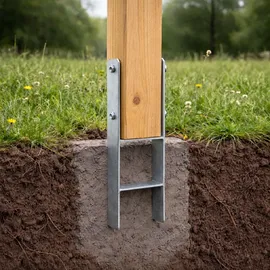 XPOtool Zaunpfosten 71 x 600 mm Stahl feuerverzinkt