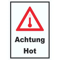 HB-Druck Schild Gefahrgutklasse Hot Heiß hochkant A4 (210x297mm)