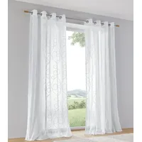 Kutti Vorhang »Jasmin Vorhang« Ösen 1 Stk. tlg. halbtransparent,