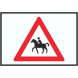 Achtung Reiter Symbol Schild A4 (210x297mm)