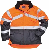PORTWEST atmungsaktive Warnschutzjacke, wasserabweisend, 40+ UPF Orange XL