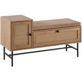 Wohnling Schuhbank 100 x 60 x 38 cm braun / Eiche