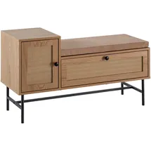 Wohnling Schuhbank 100 x 60 x 38 cm braun / Eiche