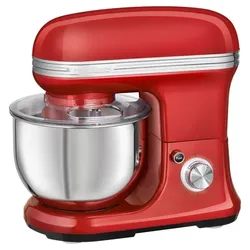 Retro Proficook KM 1197 Standmixer, Backen, 5 Liter, elektronisch einstellbare Geschwindigkeit, Vintage Style, 1200W, Rot