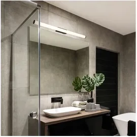 Trio LED Badlampe Set Wand mit Schalter Schwarz 80cm Gäste WC Spiegelleuchte seitlich