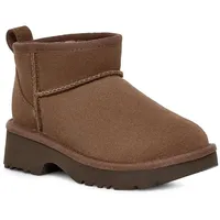 UGG CLASSIC ULTRA MINI NEW HEIGHTS Schlupfboots, Plateaustiefel, Winterboots, Trekkingstiefel mit Anziehlasche braun 36 EU